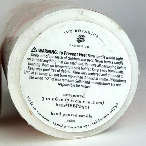 2 New Fall Leaf Pillar Candle Set – 9” Tall Autumn Decor, New in Original Wrap - Picture 5 of 6